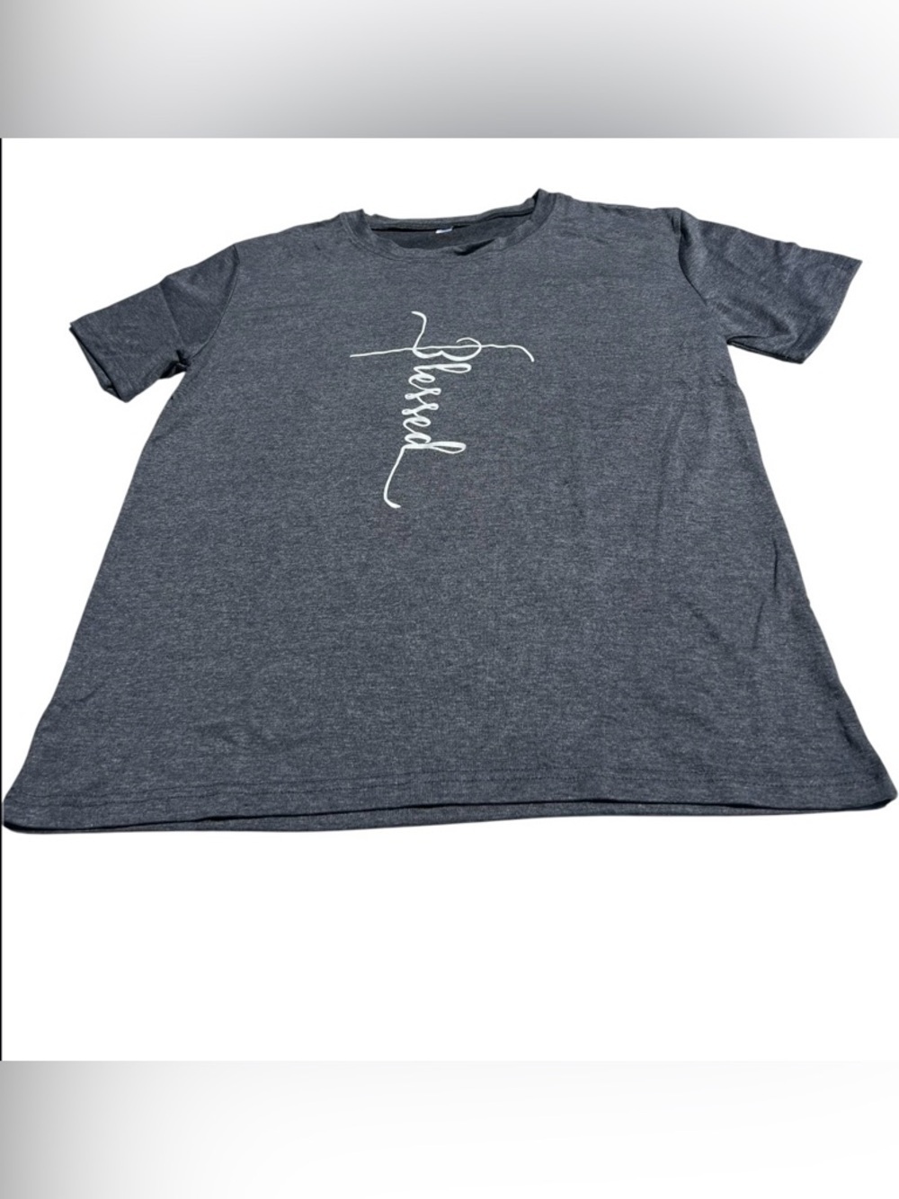 Unisex Heather Charcoal Graphic Tee - Unbranded Size M